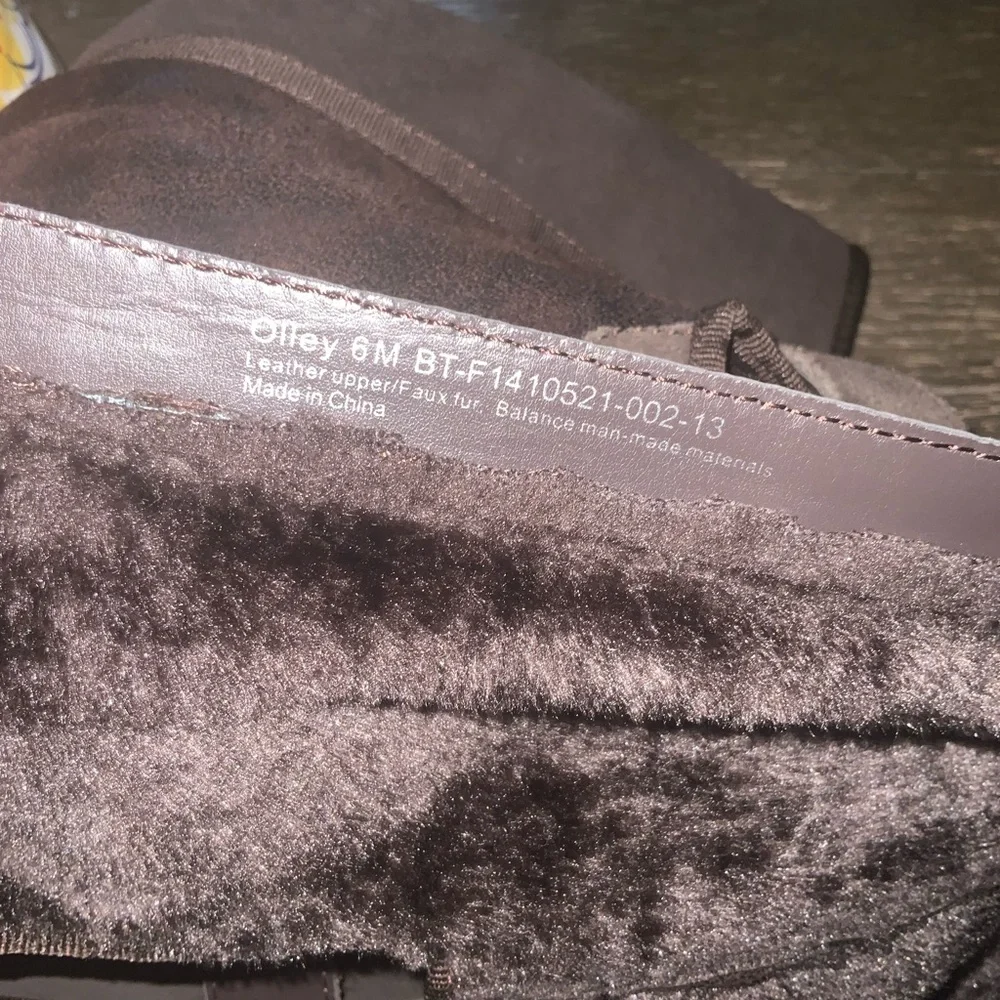 BareTraps Brown Over the Knee Brown Suede Fur Lined Wedge Boots Side Zipper 6M